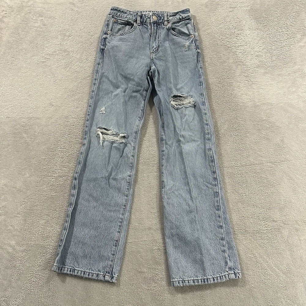 Garage Jeans Women's 0 / 24 Blue 90s Straight Distressed Y2K Streetwear Casual